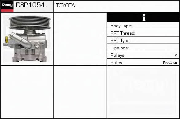 Remy DSP1054 Pompa hydrauliczna, układ kierowniczy DSP1054: Dobra cena w Polsce na 2407.PL - Kup Teraz!