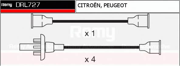 Remy DRL727 Przewody wysokiego napięcia, komplet DRL727: Dobra cena w Polsce na 2407.PL - Kup Teraz!