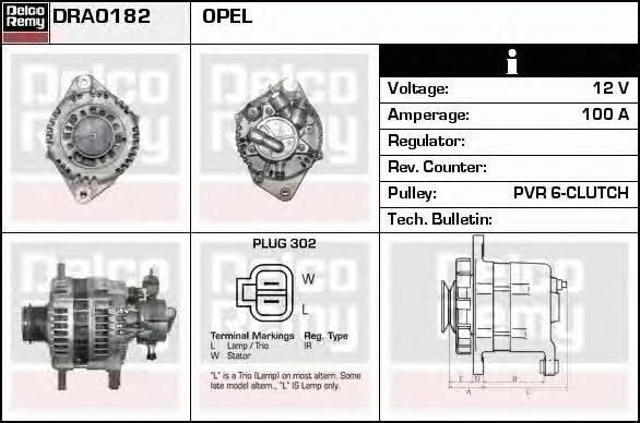 Remy DRA0182 Generator DRA0182: Kaufen Sie zu einem guten Preis in Polen bei 2407.PL!