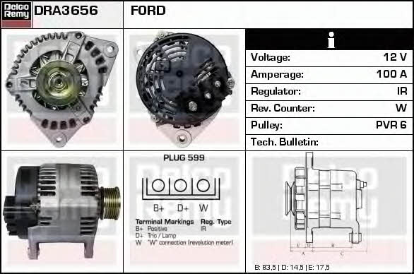 Remy DRA3656 Alternator DRA3656: Dobra cena w Polsce na 2407.PL - Kup Teraz!