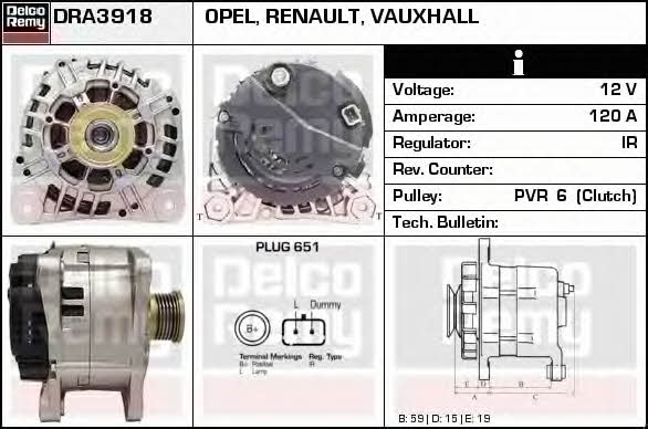 Remy DRA3918 Generator DRA3918: Kaufen Sie zu einem guten Preis in Polen bei 2407.PL!