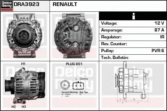 Remy DRA3923 Generator DRA3923: Kaufen Sie zu einem guten Preis in Polen bei 2407.PL!