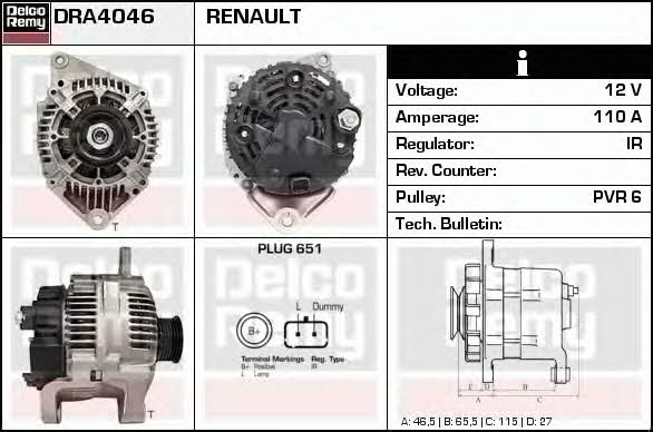 Remy DRA4046 Generator DRA4046: Kaufen Sie zu einem guten Preis in Polen bei 2407.PL!