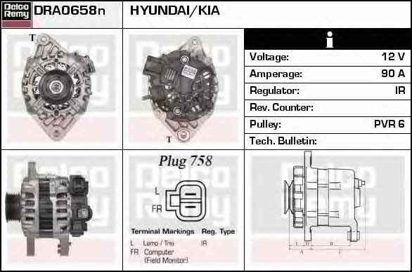 Remy DRA0658N Generator DRA0658N: Kaufen Sie zu einem guten Preis in Polen bei 2407.PL!