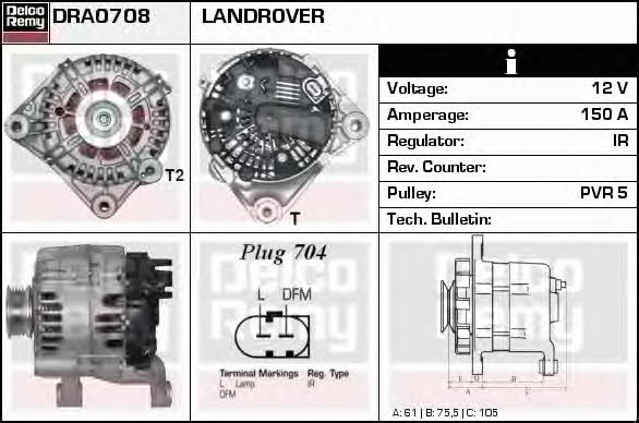 Remy DRA0708 Generator DRA0708: Kaufen Sie zu einem guten Preis in Polen bei 2407.PL!