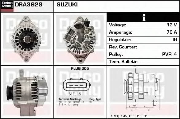 Remy DRA3928 Generator DRA3928: Kaufen Sie zu einem guten Preis in Polen bei 2407.PL!