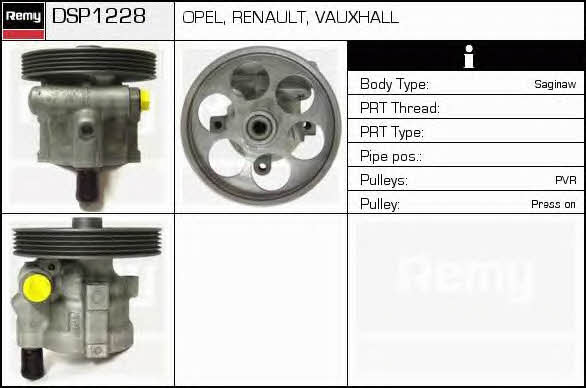 Remy DSP1228 Hydraulic Pump, steering system DSP1228: Buy near me in Poland at 2407.PL - Good price!