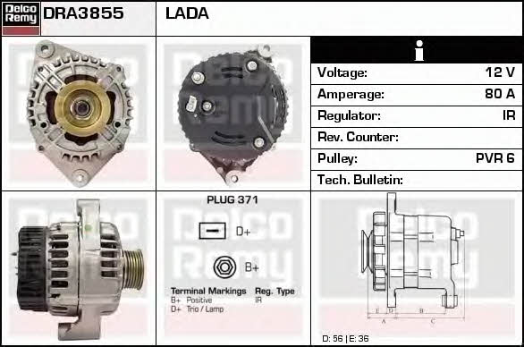 Remy DRA3855 Generator DRA3855: Kaufen Sie zu einem guten Preis in Polen bei 2407.PL!