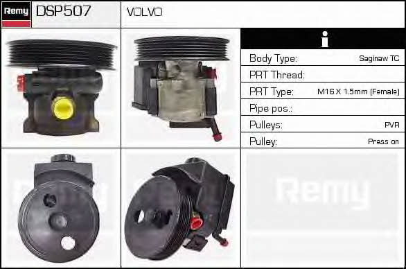 Remy DSP507 Насос гідропідсилювача керма DSP507: Приваблива ціна - Купити у Польщі на 2407.PL!