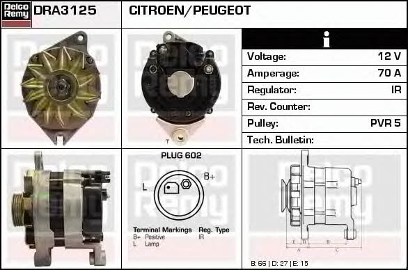 Remy DRA3125 Alternator DRA3125: Dobra cena w Polsce na 2407.PL - Kup Teraz!