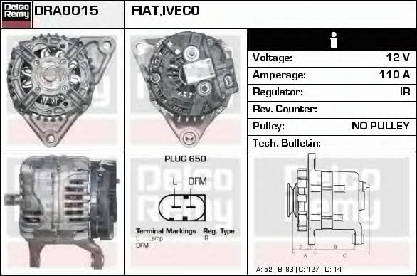 Remy DRA0015 Generator DRA0015: Kaufen Sie zu einem guten Preis in Polen bei 2407.PL!