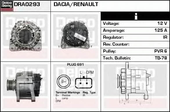 Remy DRA0293 Generator DRA0293: Kaufen Sie zu einem guten Preis in Polen bei 2407.PL!