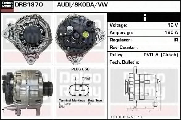 Remy DRB1870 Generator DRB1870: Kaufen Sie zu einem guten Preis in Polen bei 2407.PL!