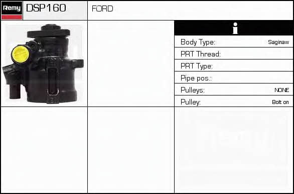 Remy DSP160 Pompa hydrauliczna, układ kierowniczy DSP160: Dobra cena w Polsce na 2407.PL - Kup Teraz!