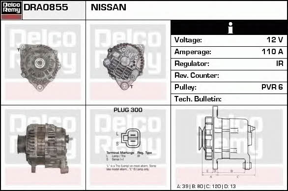 Remy DRA0855 Alternator DRA0855: Buy near me at 2407.PL in Poland at an Affordable price!