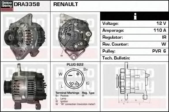 Remy DRA3358 Generator DRA3358: Kaufen Sie zu einem guten Preis in Polen bei 2407.PL!