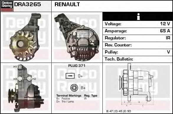 Remy DRA3265 Generator DRA3265: Kaufen Sie zu einem guten Preis in Polen bei 2407.PL!