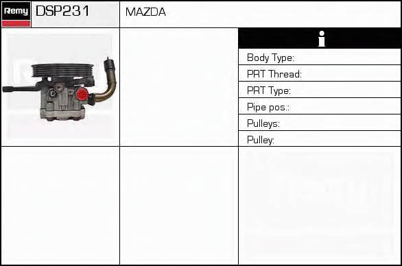 Remy DSP231 Hydraulic Pump, steering system DSP231: Buy near me in Poland at 2407.PL - Good price!