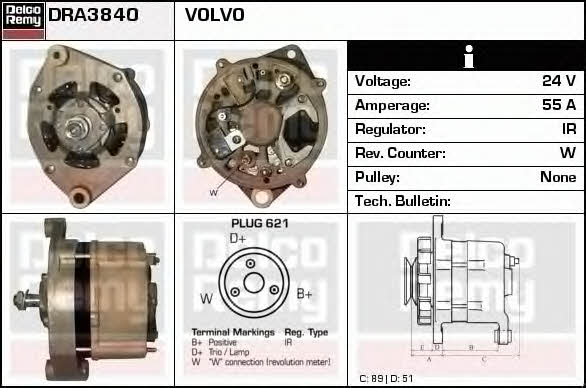 Remy DRA3840 Generator DRA3840: Kaufen Sie zu einem guten Preis in Polen bei 2407.PL!