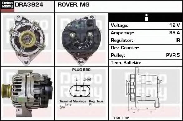 Remy DRA3924 Generator DRA3924: Kaufen Sie zu einem guten Preis in Polen bei 2407.PL!