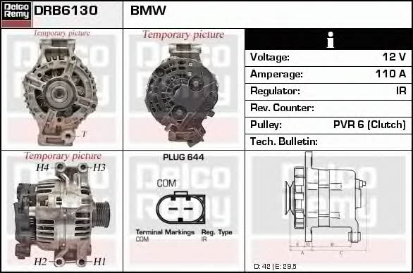 Remy DRB6130 Alternator DRB6130: Buy near me at 2407.PL in Poland at an Affordable price!