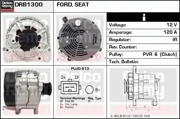 Remy DRB1300 Alternator DRB1300: Buy near me in Poland at 2407.PL - Good price!