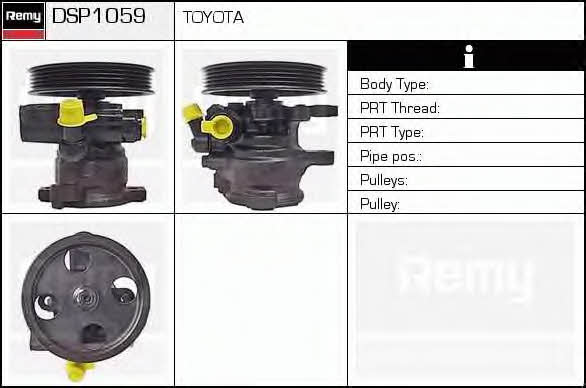 Remy DSP1059 Насос гидроусилителя руля DSP1059: Отличная цена - Купить в Польше на 2407.PL!