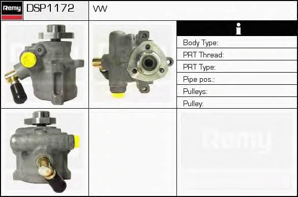 Remy DSP1172 Hydraulic Pump, steering system DSP1172: Buy near me in Poland at 2407.PL - Good price!
