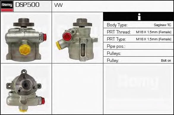 Remy DSP500 Hydraulic Pump, steering system DSP500: Buy near me in Poland at 2407.PL - Good price!
