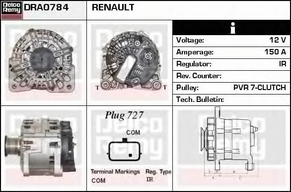 Remy DRA0784 Alternator DRA0784: Dobra cena w Polsce na 2407.PL - Kup Teraz!