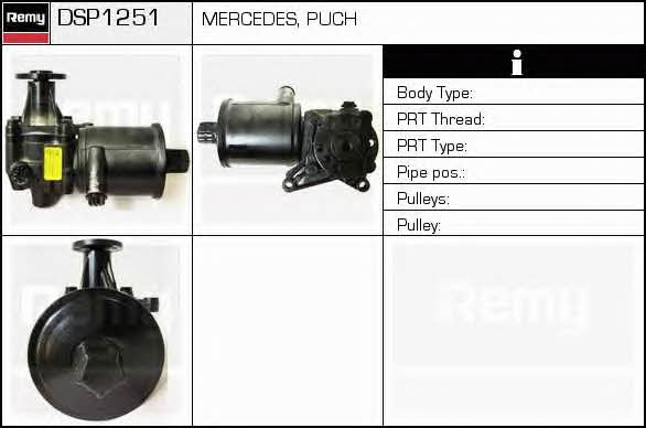 Remy DSP1251 Hydraulic Pump, steering system DSP1251: Buy near me in Poland at 2407.PL - Good price!