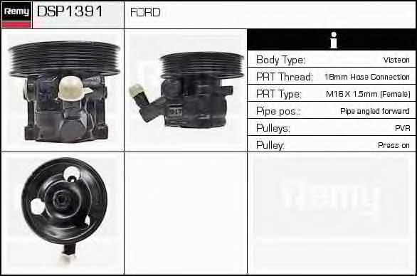 Remy DSP1391 Hydraulic Pump, steering system DSP1391: Buy near me in Poland at 2407.PL - Good price!