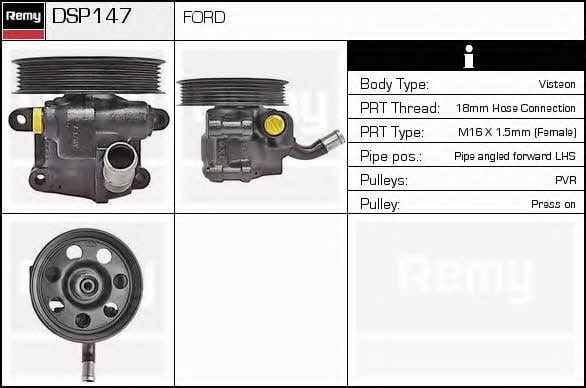 Remy DSP147 Hydraulic Pump, steering system DSP147: Buy near me in Poland at 2407.PL - Good price!