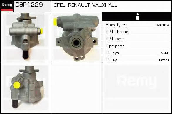 Remy DSP1229 Hydraulic Pump, steering system DSP1229: Buy near me in Poland at 2407.PL - Good price!