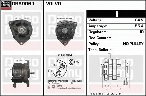 Remy DRA0063 Generator DRA0063: Kaufen Sie zu einem guten Preis in Polen bei 2407.PL!