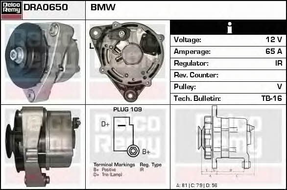 Remy DRA0650 Alternator DRA0650: Dobra cena w Polsce na 2407.PL - Kup Teraz!