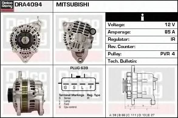 Remy DRA4094 Alternator DRA4094: Dobra cena w Polsce na 2407.PL - Kup Teraz!