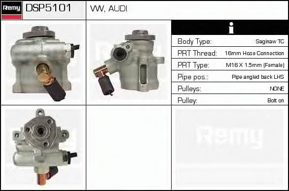 Remy DSP5101 Hydraulic Pump, steering system DSP5101: Buy near me in Poland at 2407.PL - Good price!