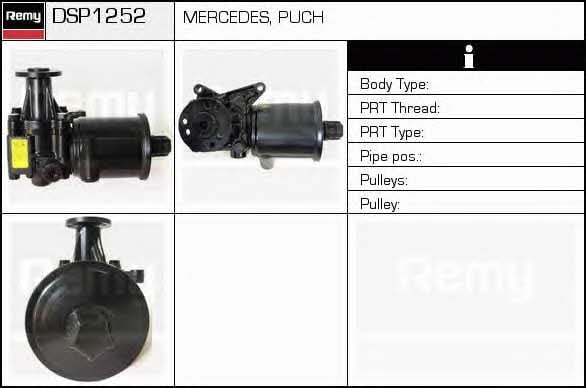 Remy DSP1252 Hydraulic Pump, steering system DSP1252: Buy near me in Poland at 2407.PL - Good price!
