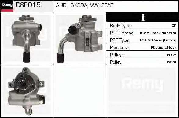 Remy DSP015 Hydraulic Pump, steering system DSP015: Buy near me in Poland at 2407.PL - Good price!