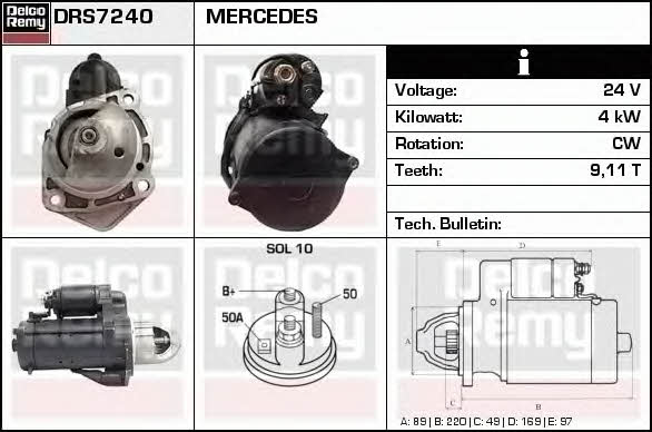 Remy DRS7240 Starter DRS7240: Buy near me in Poland at 2407.PL - Good price!