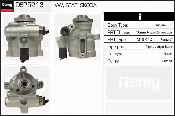 Remy DSP5213 Hydraulic Pump, steering system DSP5213: Buy near me in Poland at 2407.PL - Good price!