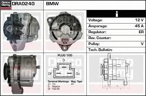 Remy DRA0240 Generator DRA0240: Kaufen Sie zu einem guten Preis in Polen bei 2407.PL!