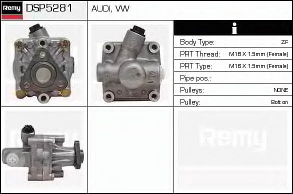 Remy DSP5281 Hydraulic Pump, steering system DSP5281: Buy near me in Poland at 2407.PL - Good price!