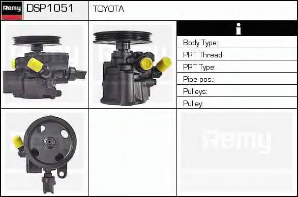 Remy DSP1051 Hydraulic Pump, steering system DSP1051: Buy near me in Poland at 2407.PL - Good price!