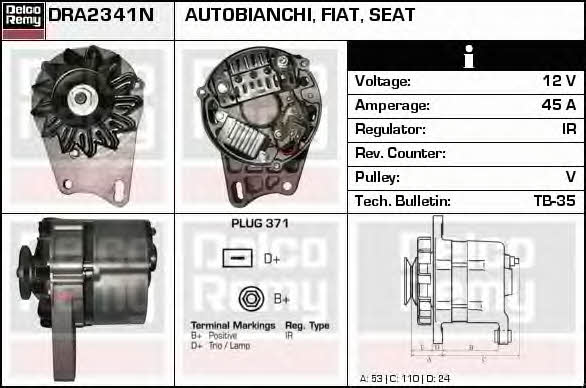 Генератор Remy DRA2341N