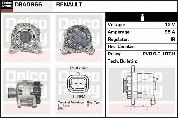 Remy DRA0966 Generator DRA0966: Kaufen Sie zu einem guten Preis in Polen bei 2407.PL!