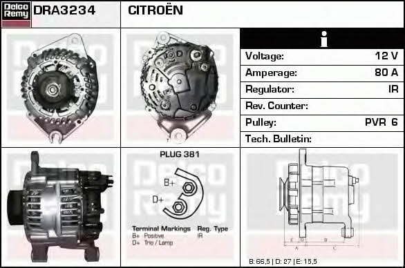 Remy DRA3234 Generator DRA3234: Kaufen Sie zu einem guten Preis in Polen bei 2407.PL!