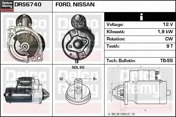 Remy DRS6740 Starter DRS6740: Buy near me at 2407.PL in Poland at an Affordable price!