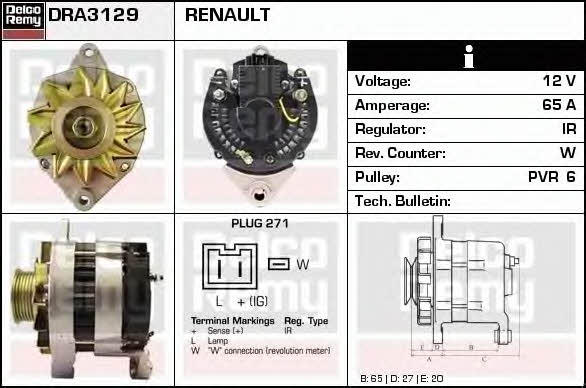 Remy DRA3129 Alternator DRA3129: Dobra cena w Polsce na 2407.PL - Kup Teraz!